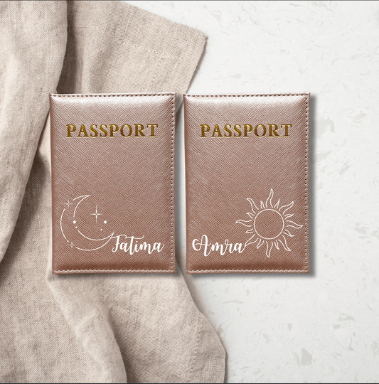 Set de 2 Protège Passeports - Modèle Amitié 2