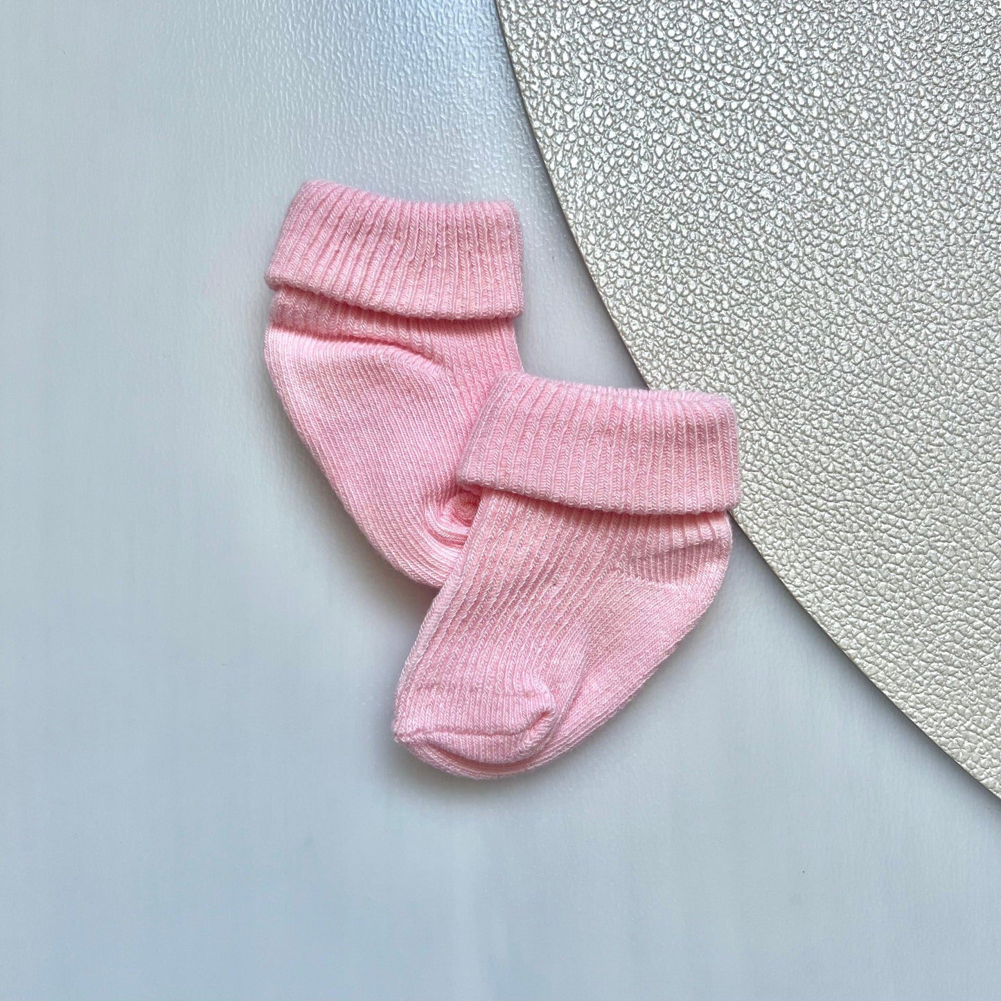 Chaussettes bébé - Rose/Bleu - Brodée lettres arabes